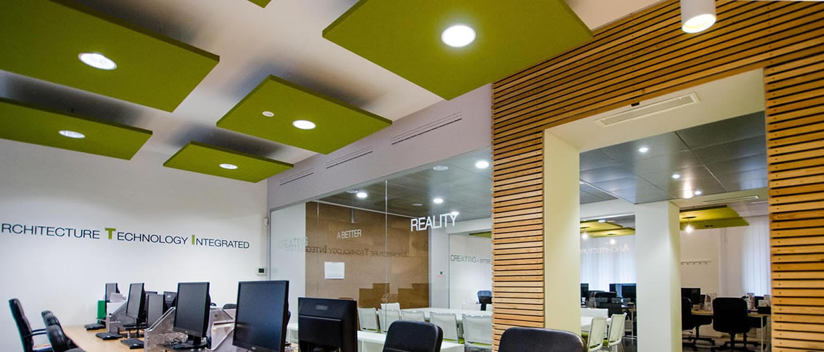 Open-workspace-acoustic-treatment-sound-absorbing-and-decorative-lamps
