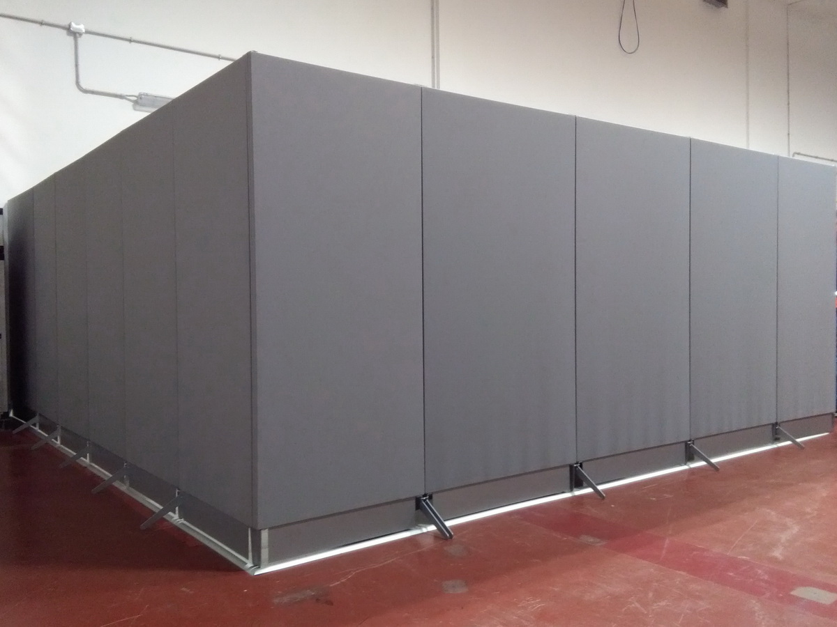 Dividing acoustic partition Shelter modules