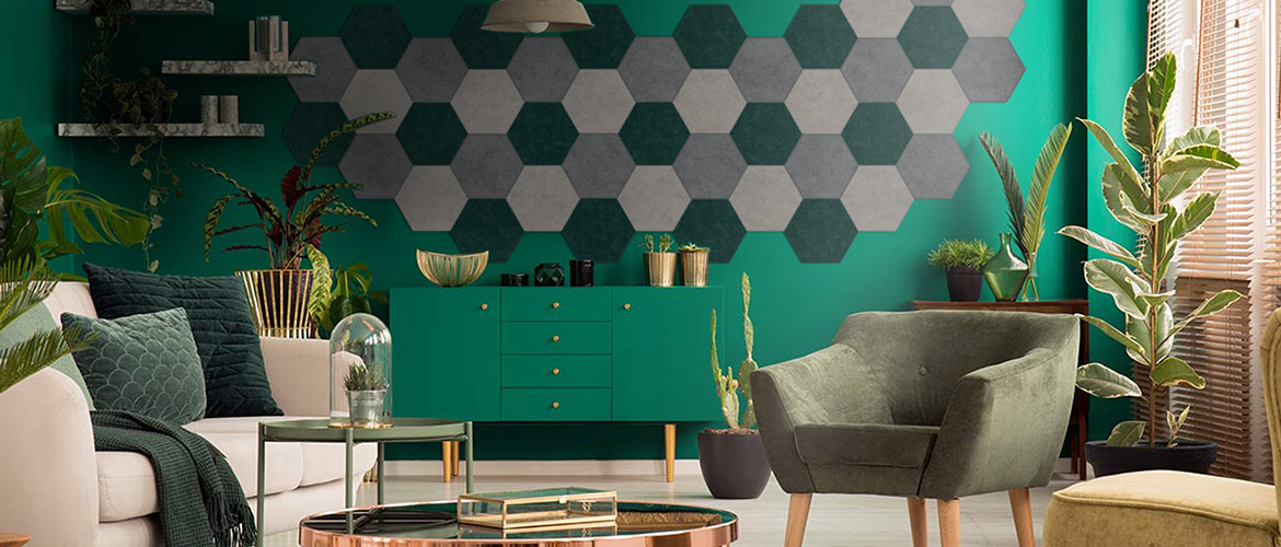 HEXAGON-esagoni-fonoassorbenti-verdi-Walltone