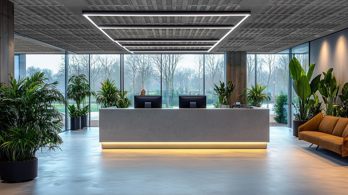Controsoffitto acustico di design Skytop reception